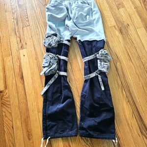 MNML combo sweats and jeans cargo pants, men's M